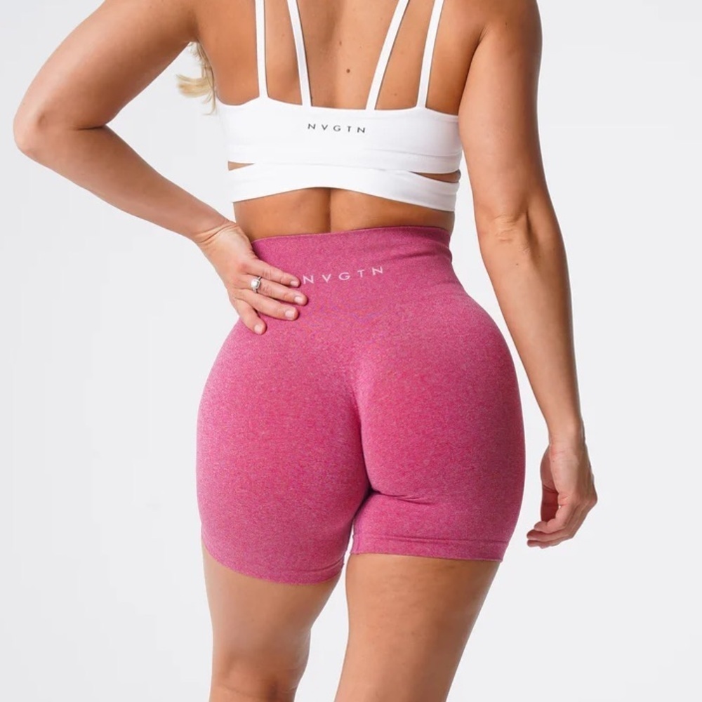 NVGTN Pink Bike Shorts with High Waistband